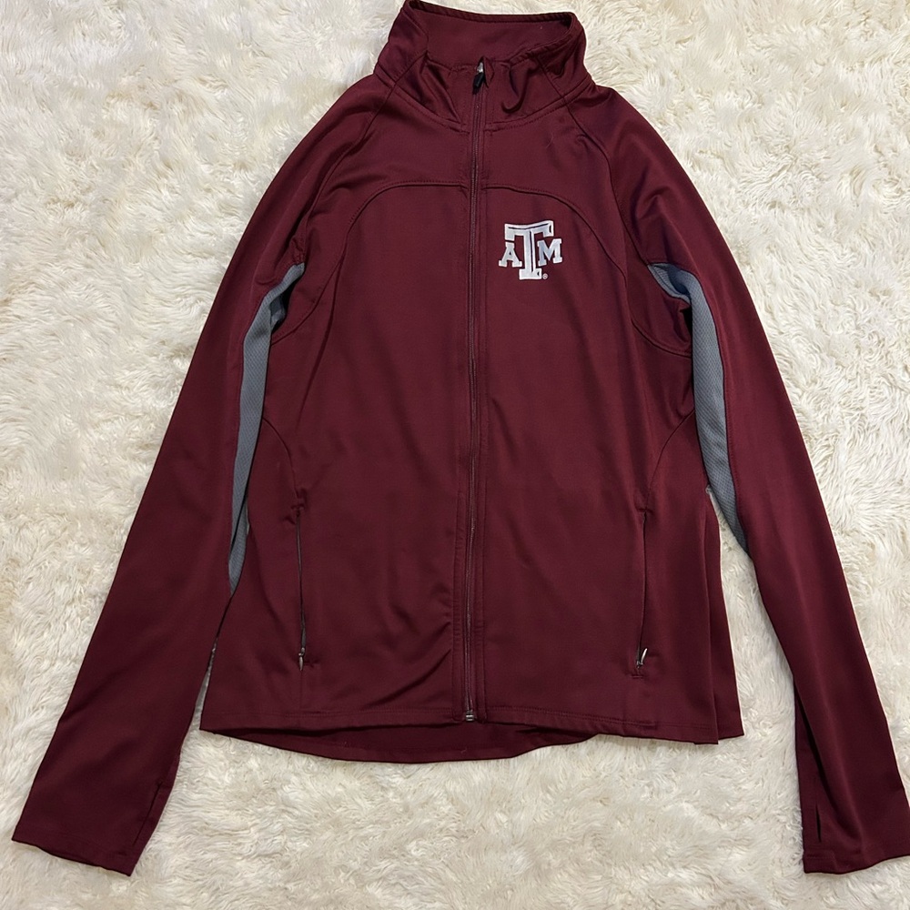 Rivalry Threads Maroon and Gray Full Zip Jacket